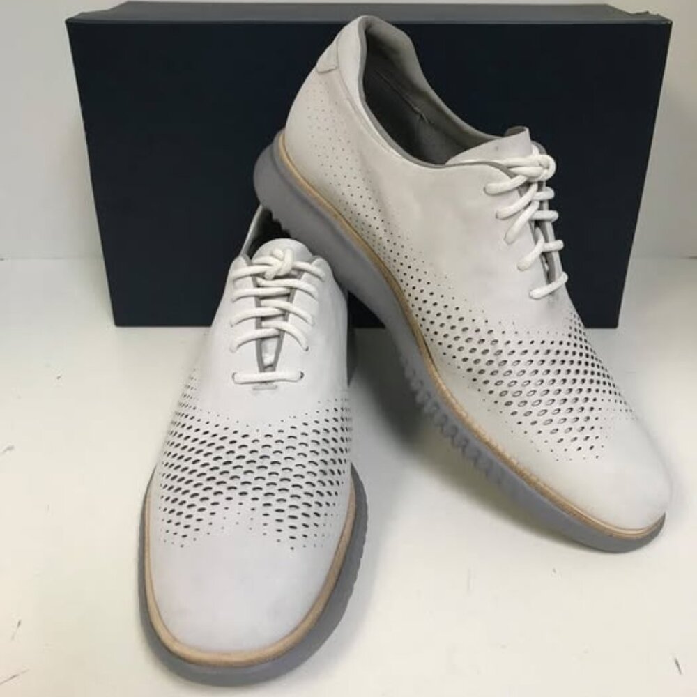 Cole Haan Men's C30508 2.Zerogrand Laser Wingtip Oxford Nimbus Cloud/Sleet 8.5